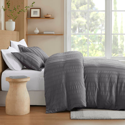 Logan Woven Striped Duvet Set