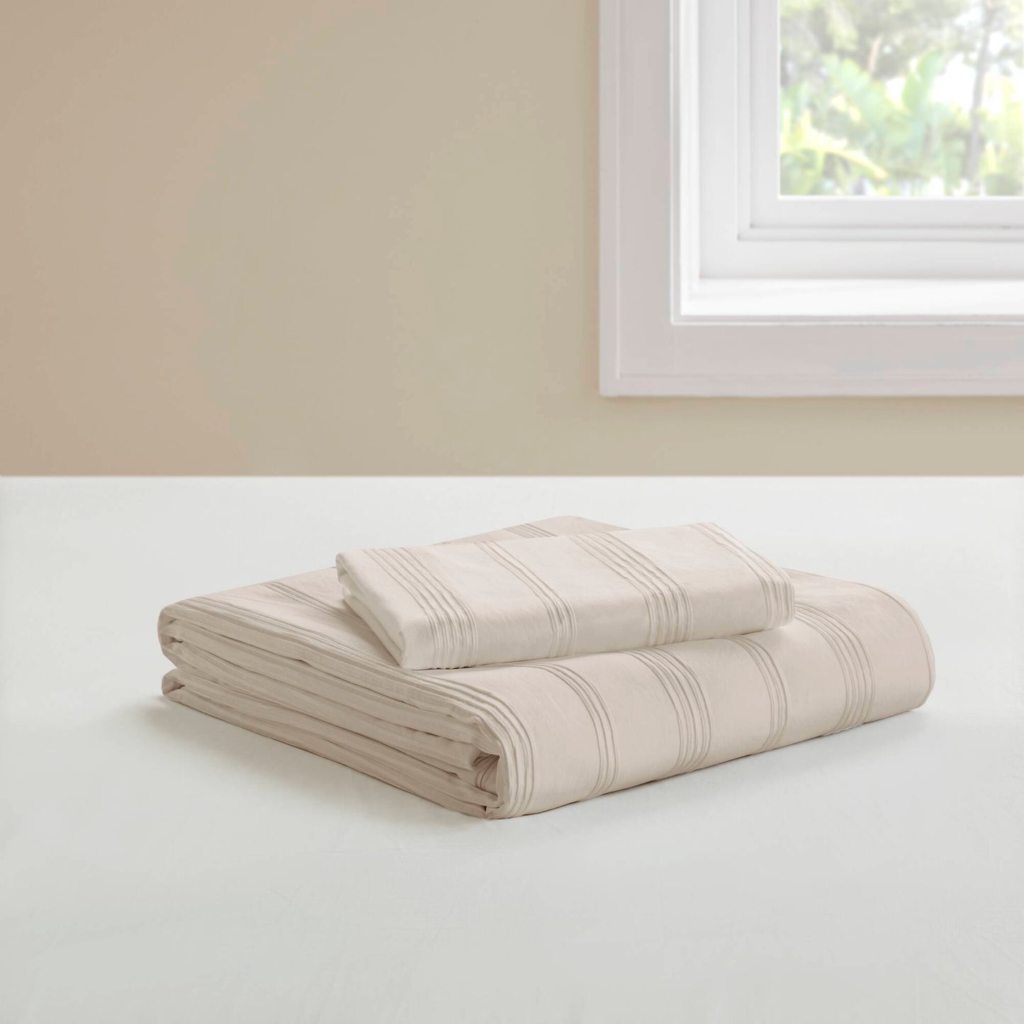 Logan Woven Striped Duvet Set