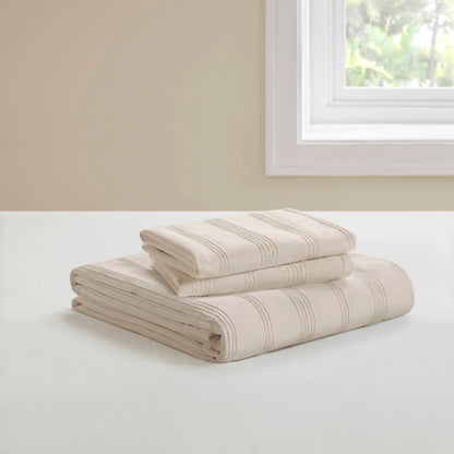 Logan Woven Striped Duvet Set