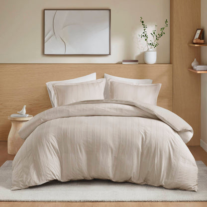 Logan Woven Striped Duvet Set