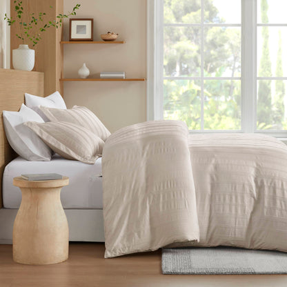 Logan Woven Striped Duvet Set