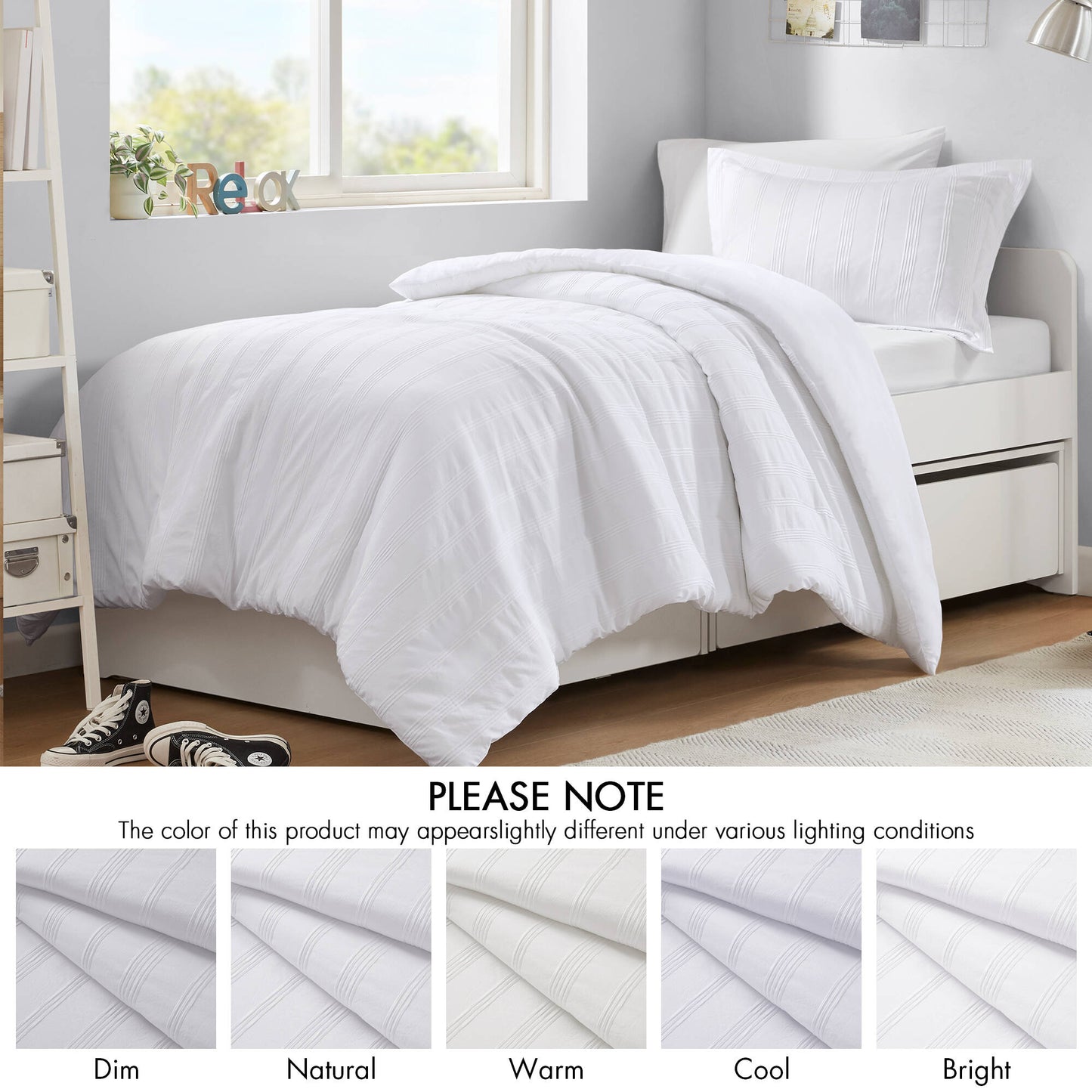 Logan Woven Striped Duvet Set