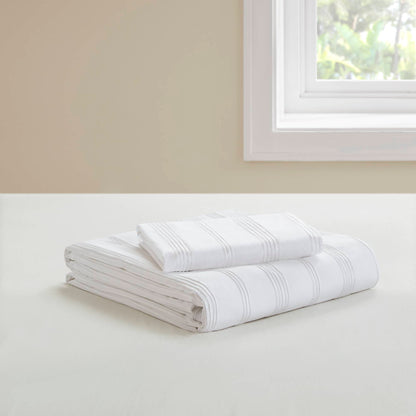 Logan Woven Striped Duvet Set