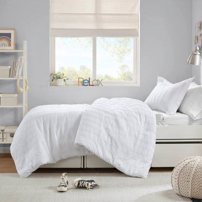 Logan Woven Striped Duvet Set