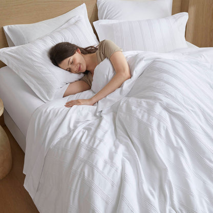 Logan Woven Striped Duvet Set