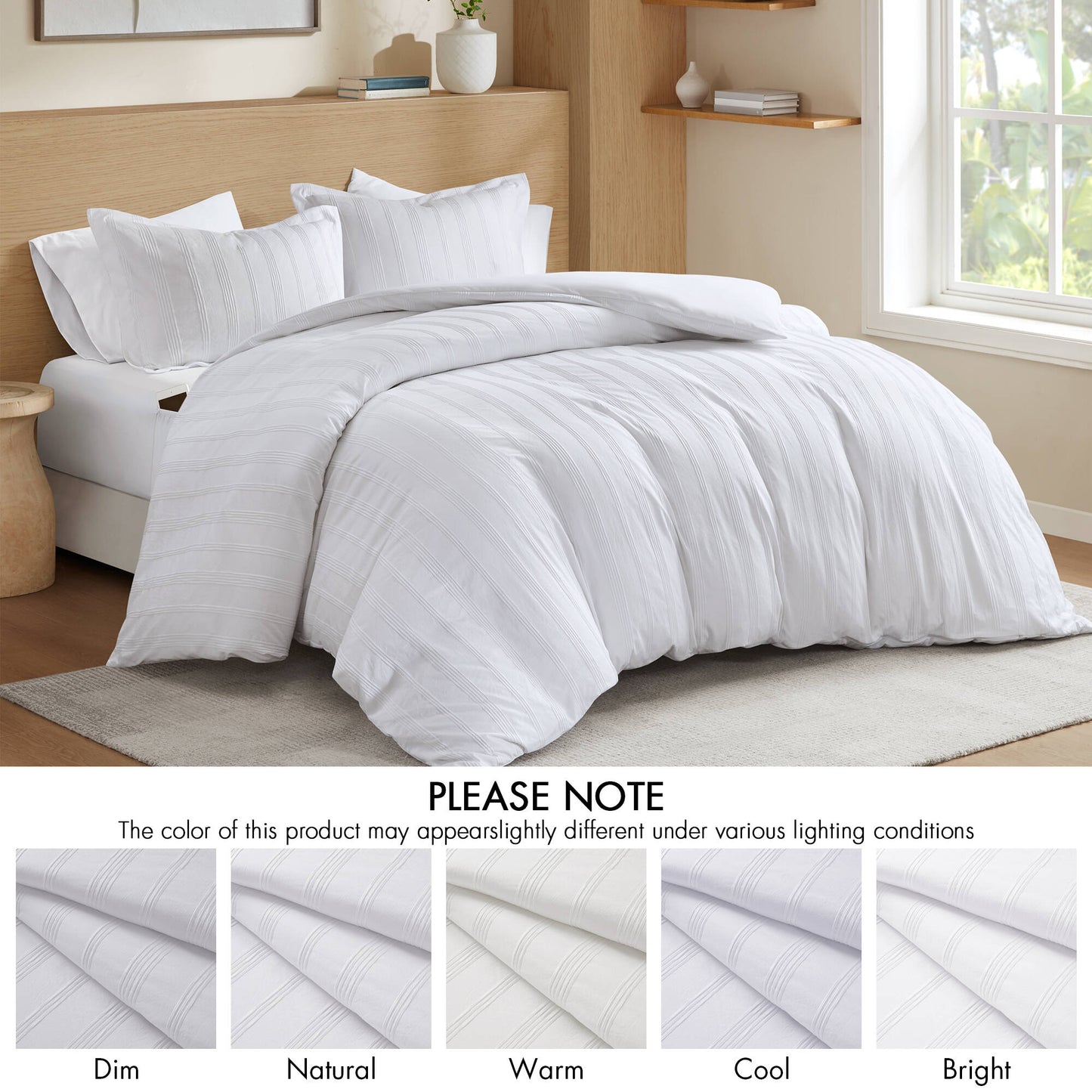 Logan Woven Striped Duvet Set