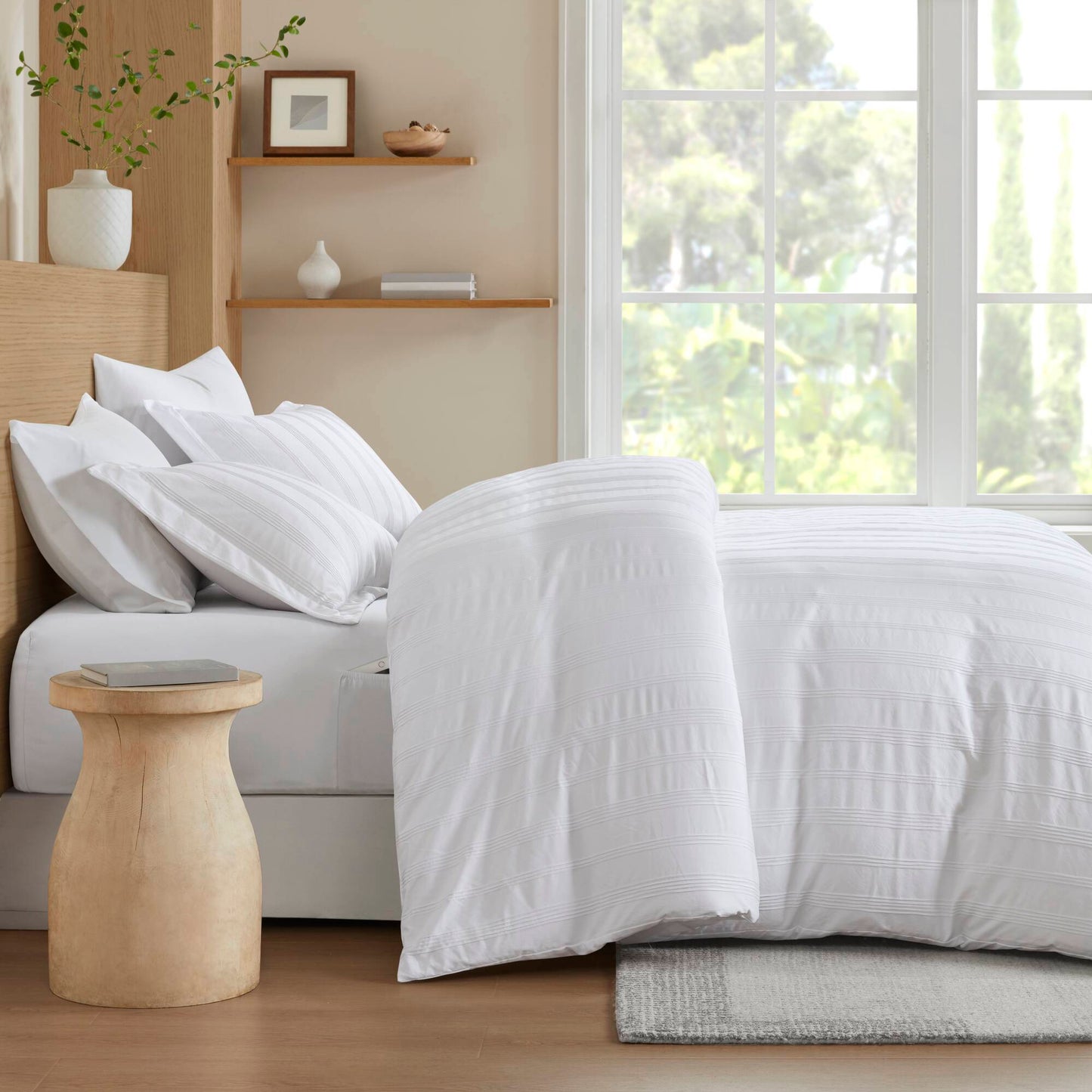 Logan Woven Striped Duvet Set