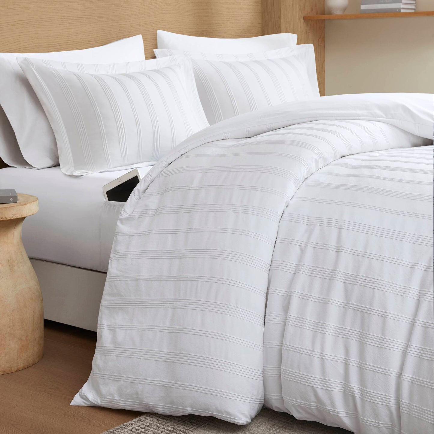 Logan Woven Striped Duvet Set