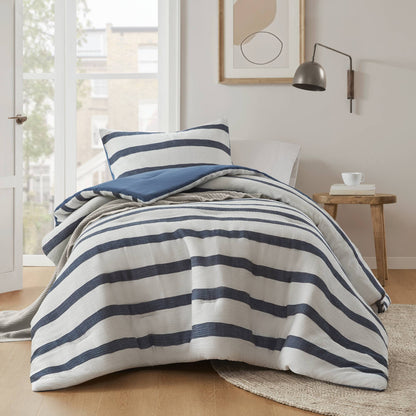 Merritt Yarn-dyed Striped Comforter