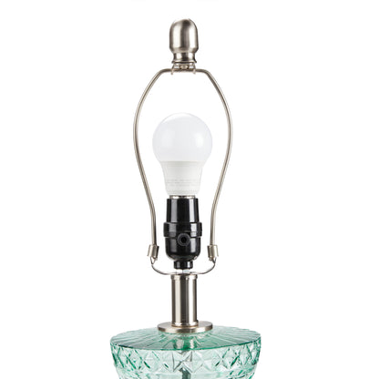 Luxuria Textured Glass and Acrylic Base Table Lamp