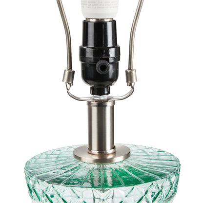 Luxuria Textured Glass and Acrylic Base Table Lamp