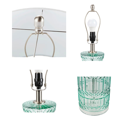 Luxuria Textured Glass and Acrylic Base Table Lamp