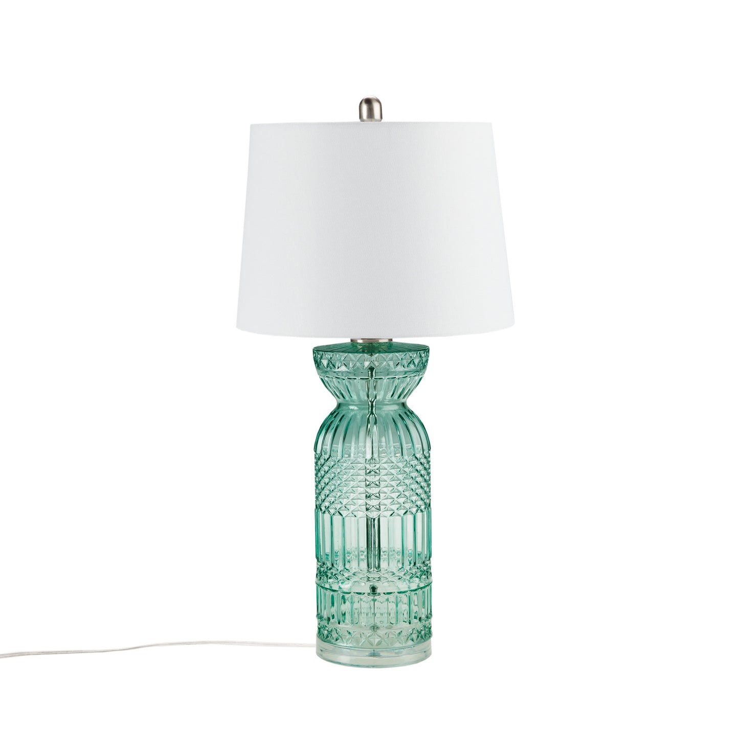 Luxuria Textured Glass and Acrylic Base Table Lamp