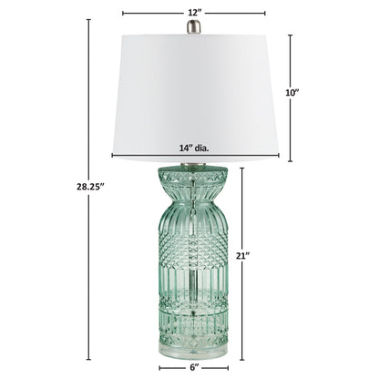 Luxuria Textured Glass and Acrylic Base Table Lamp
