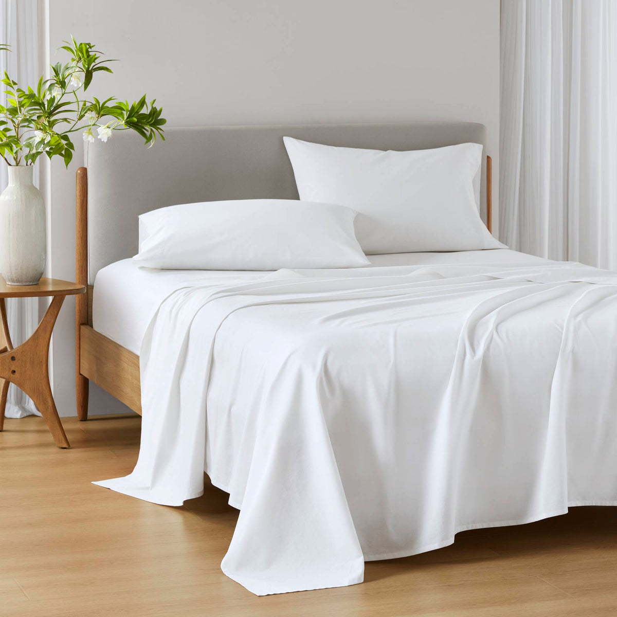 144TC 100% Cotton Solid Sheet Set