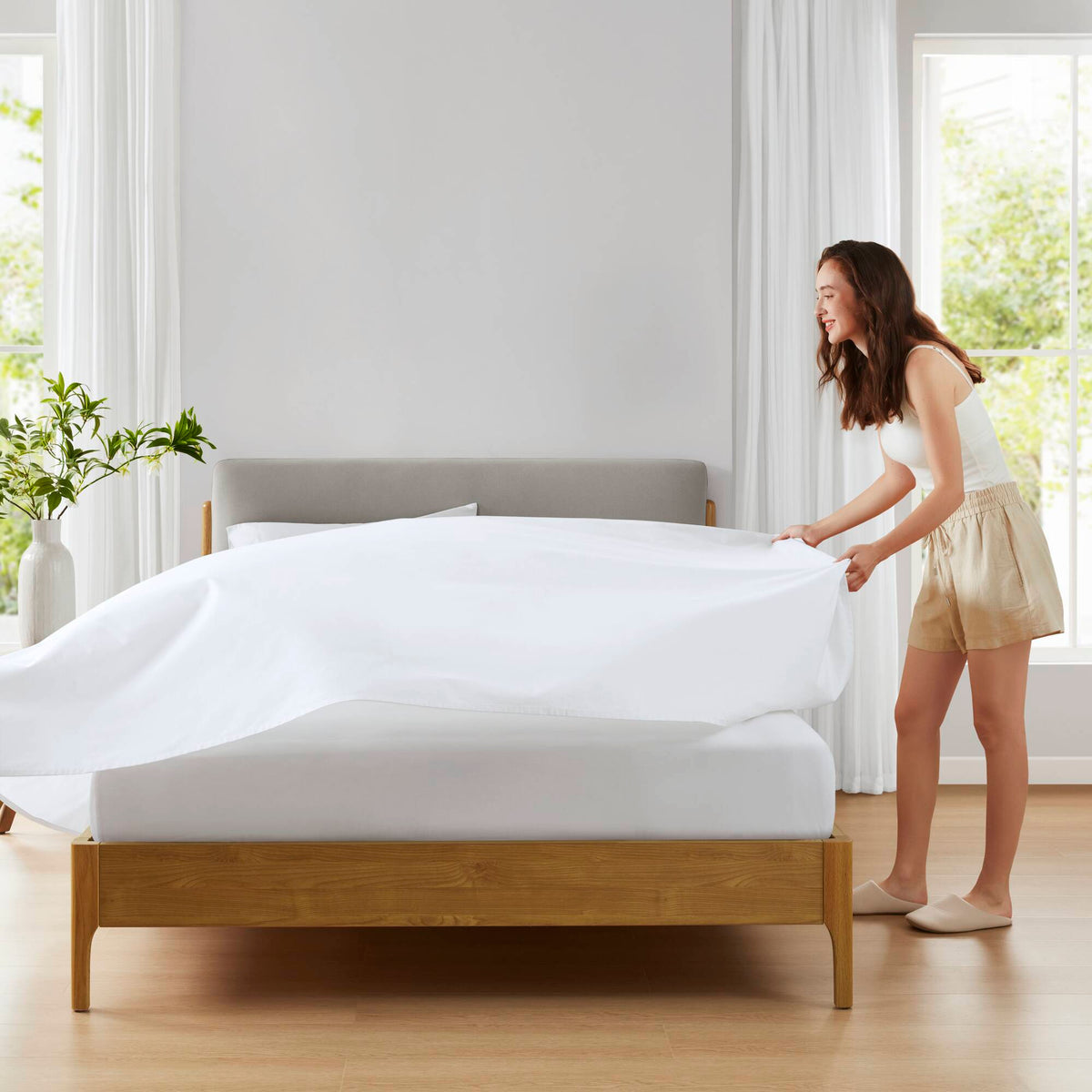 144TC 100% Cotton Solid Sheet Set