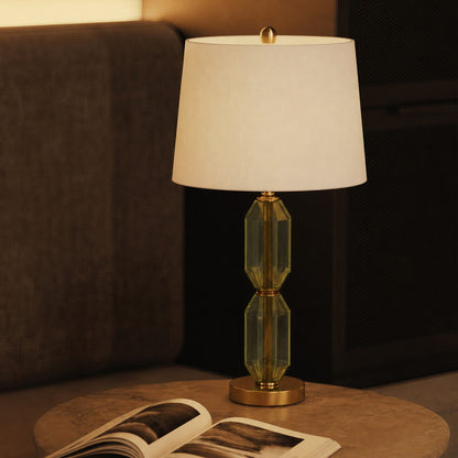 Zirconia Faceted Brown Glass Table Lamp