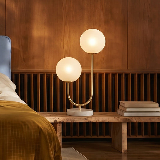 Zusa Metal 2-Light Globe Table Lamp