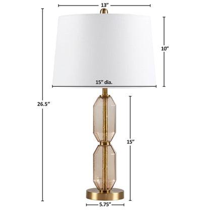 510 Design Faceted Brown Glass Table Lamp