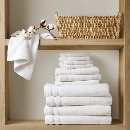 Comfort Spaces 400GSM Essential Bundle Quick Dry 100% Cotton 12pc Towel Set