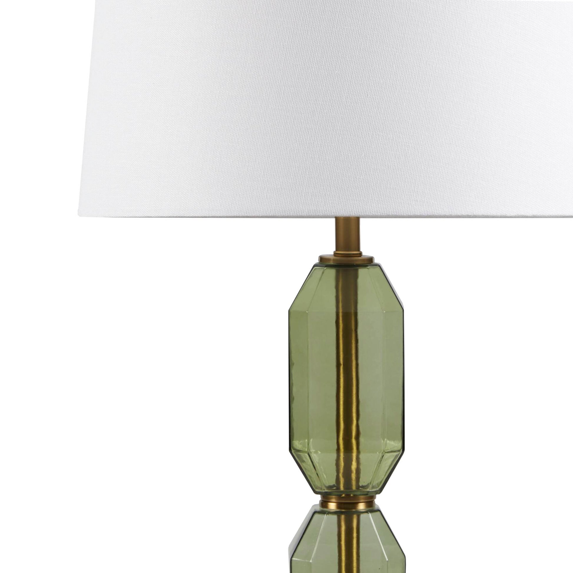 510 Design Faceted Green Glass Table Lamp