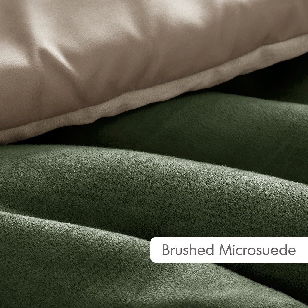 Comfort Spaces Pieced Faux Suede Comforter Set