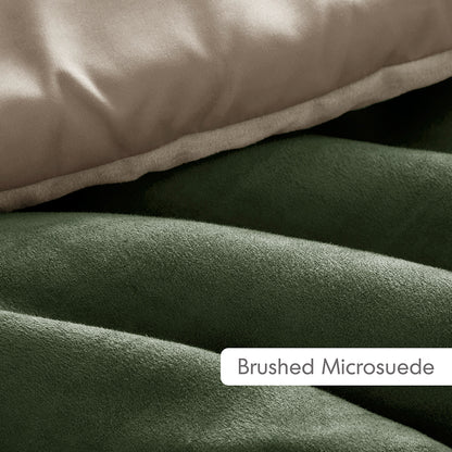 Comfort Spaces Pieced Faux Suede Comforter Set