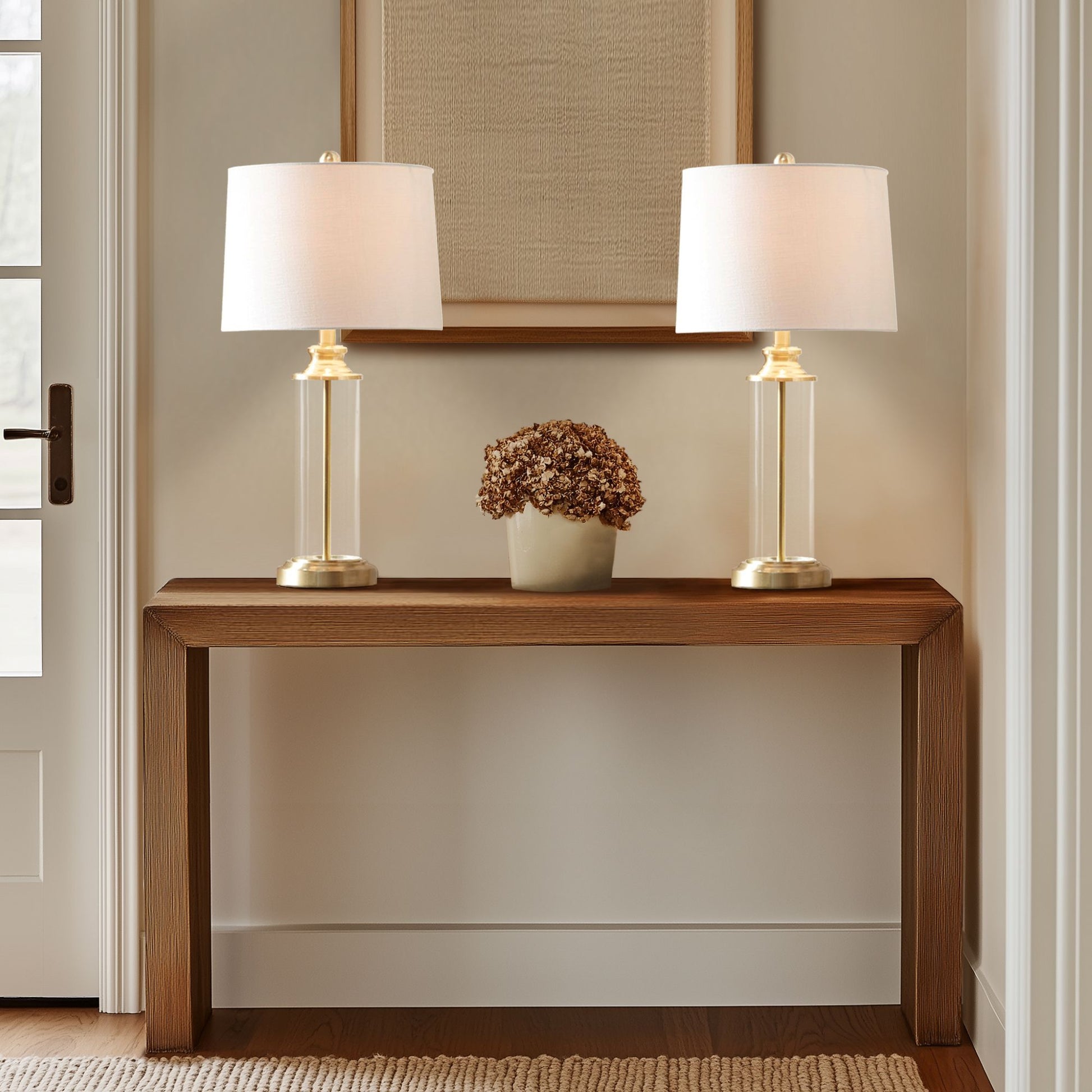 510 Design Glass Cylinder Table Lamp Set of 2