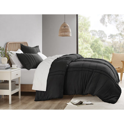 Comfort Spaces Soft Washed Pleated Comforter Set