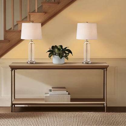 510 Design Glass Cylinder Table Lamp Set of 2