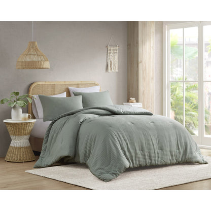 Comfort Spaces Waffle Weave Textured Comforter Set