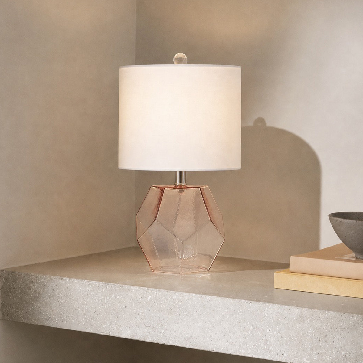 Bella Geometric Glass Table Lamp