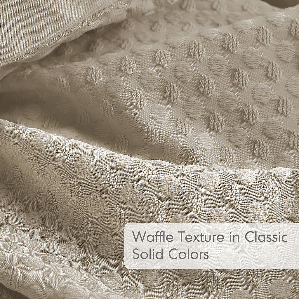 Comfort Spaces Waffle Weave Textured Comforter Set