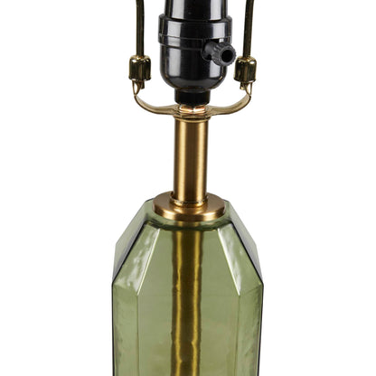 510 Design Faceted Green Glass Table Lamp