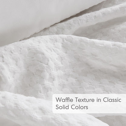 Comfort Spaces Waffle Weave Textured Comforter Set