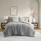Miro Soft Washed Color Block Comforter Set
