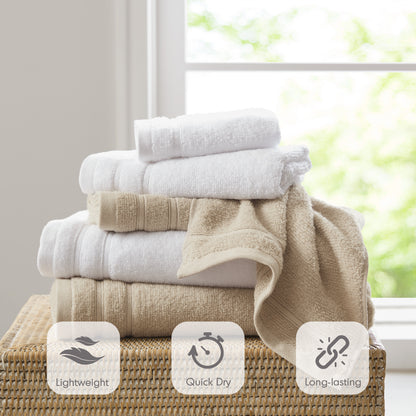 Comfort Spaces 400GSM Essential Bundle Quick Dry 100% Cotton 12pc Towel Set