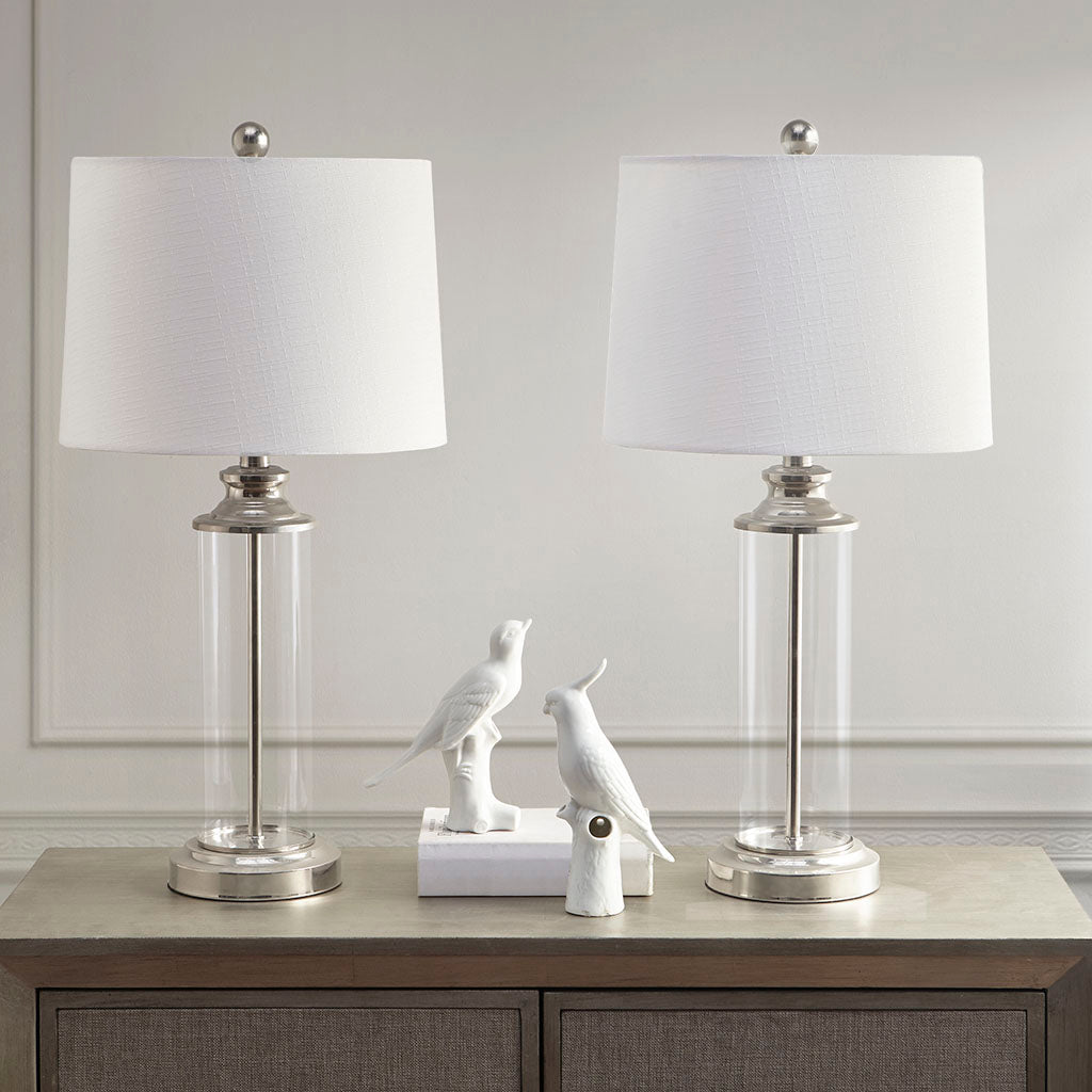 510 Design Glass Cylinder Table Lamp Set of 2