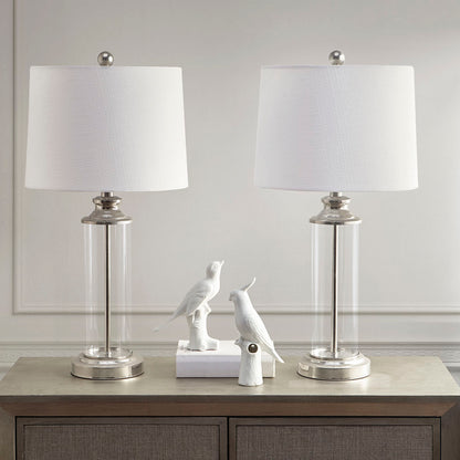 510 Design Glass Cylinder Table Lamp Set of 2