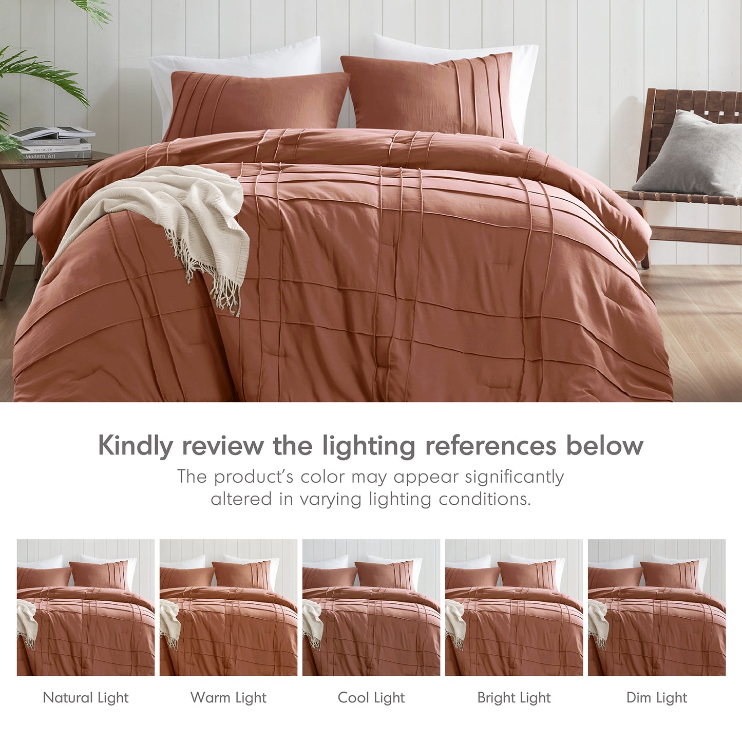 Comfort Spaces Soft Washed Pleated Comforter Set