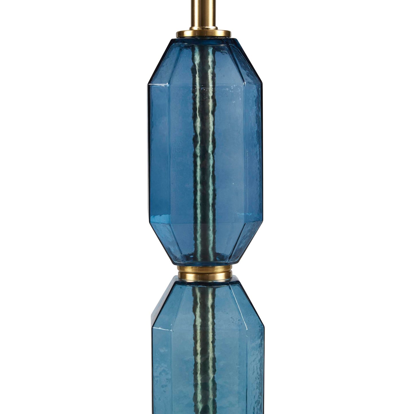 510 Design Faceted Blue Glass Table Lamp