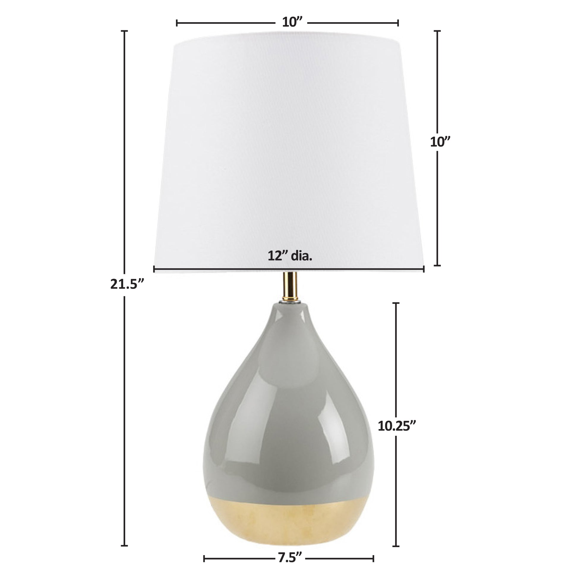 510 Design 2-Tone Ceramic Table Lamp Set of 2