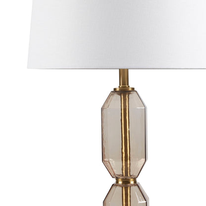 510 Design Faceted Brown Glass Table Lamp