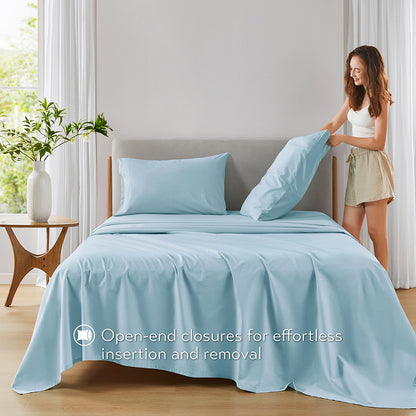 510 Design 100% Cotton Solid Sheet Set