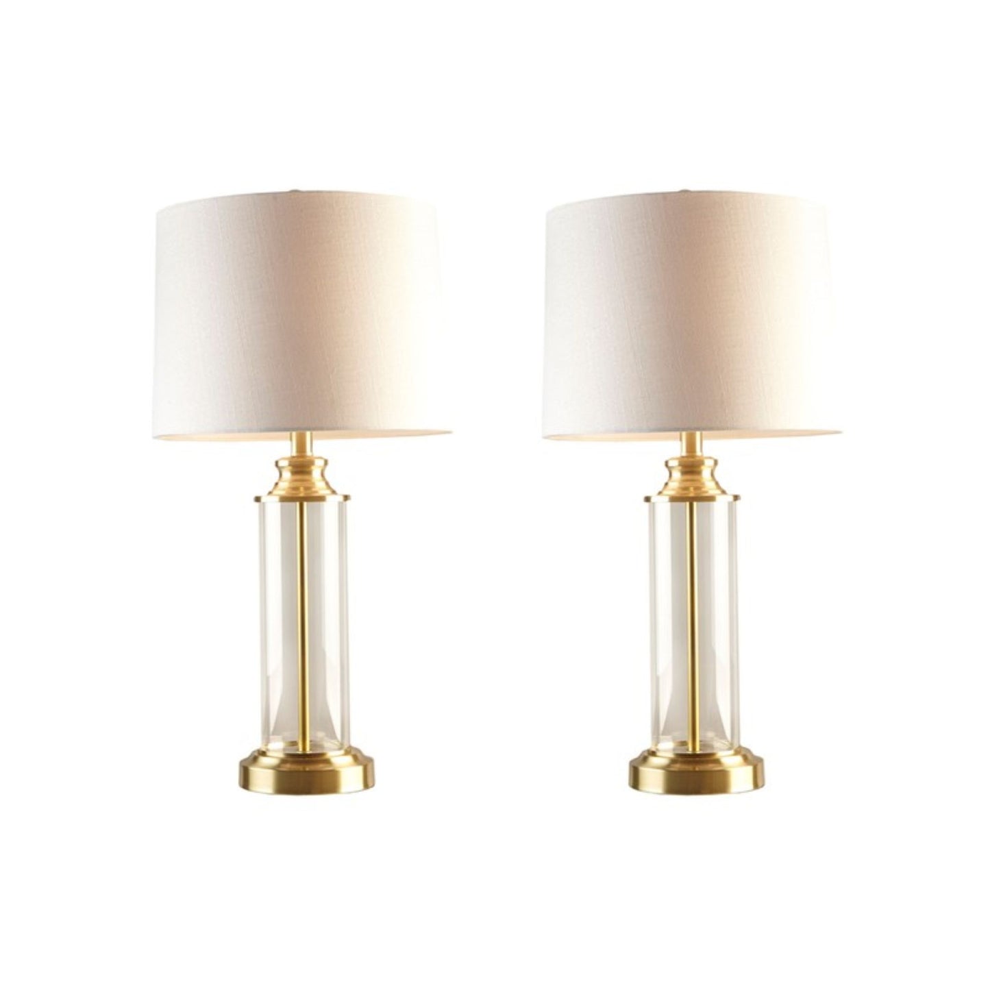 510 Design Glass Cylinder Table Lamp Set of 2