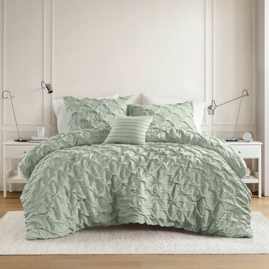 Bailey Diamond Pucker Woven Comforter Set